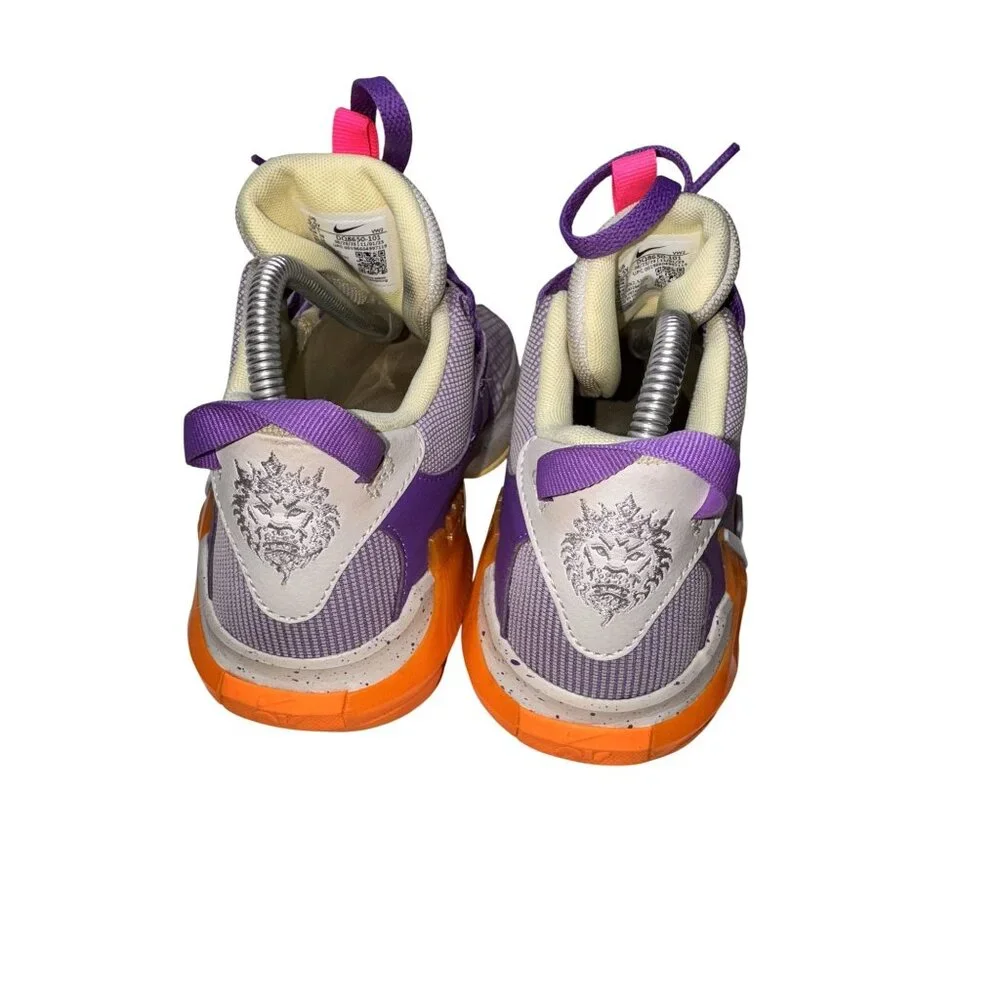 Nike Womens Athletic Shoes Size 5.5Y US Purple/Orange Lace-Up Lightweight Design - Picture 8 of 10